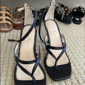 Strappy sandal with ankle strap